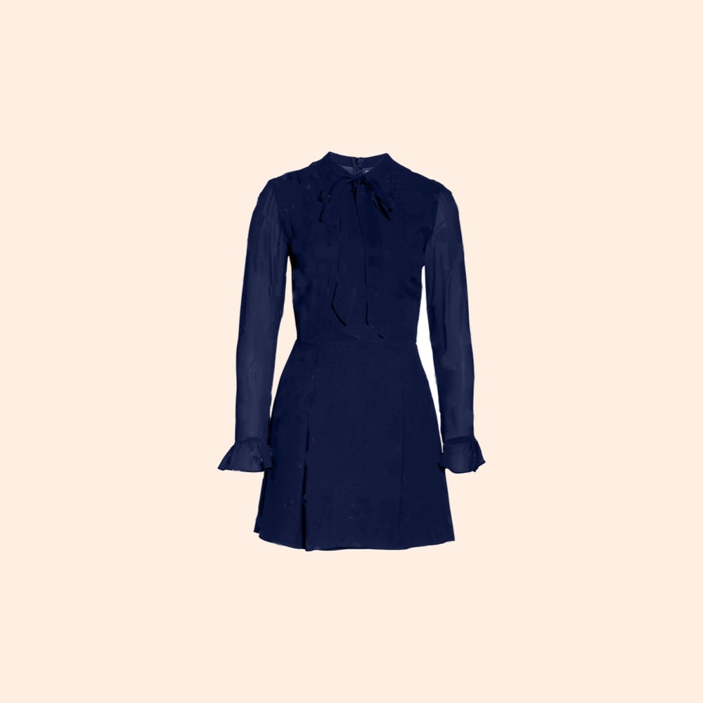 Reformation Navy Mini Dress